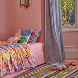 Kip & Co Strawberry Polka Dot Organic Cotton Flat Sheet