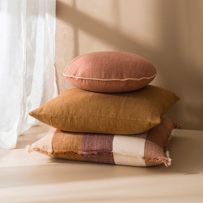 Citta Casa Linen Cushion Cover Rose