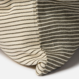 Citta Reversible Pinstripe Cushion Cover Ivy/Coconut