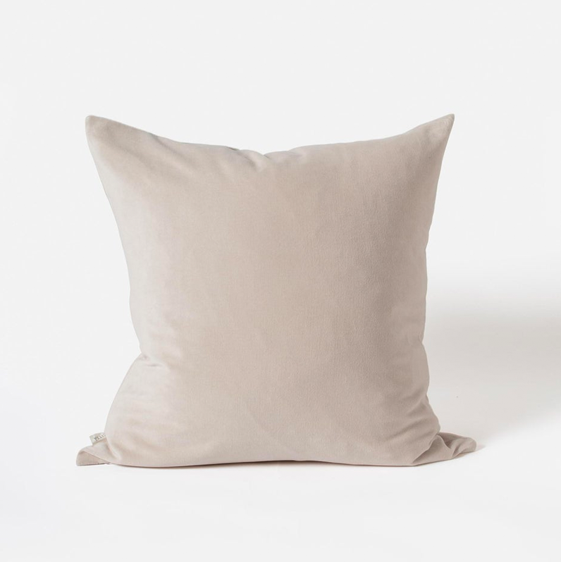 Citta Cotton Velvet Cushion Cover - Pearl