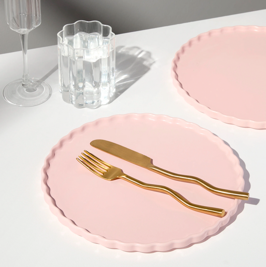 Fazeek Ceramic Dinner Plate - Set of 2Pink