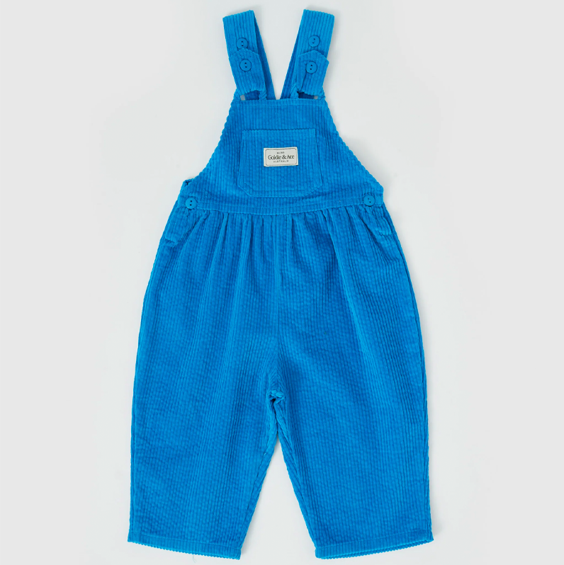 Goldie & Ace Sammy Cord Overalls Lake