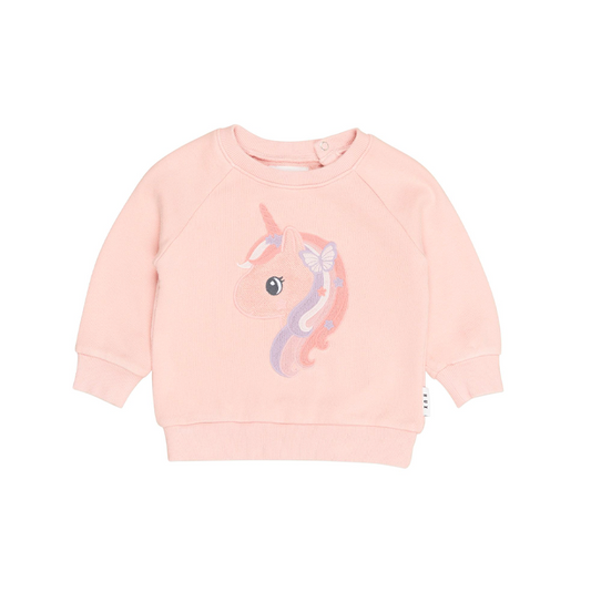Huxbaby Mystic Unicorn Sweatshirt Washed Rosebud