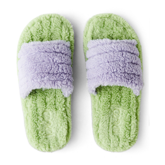 Kip & Co Mint Gelato Quilted Sherpa Adult Slippers