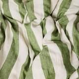 Kip & Co Moss Stripe Euro Linen Pillowcases 2P Set