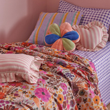 Kip & Co Lilac Gingham Organic Cotton Pillowcase