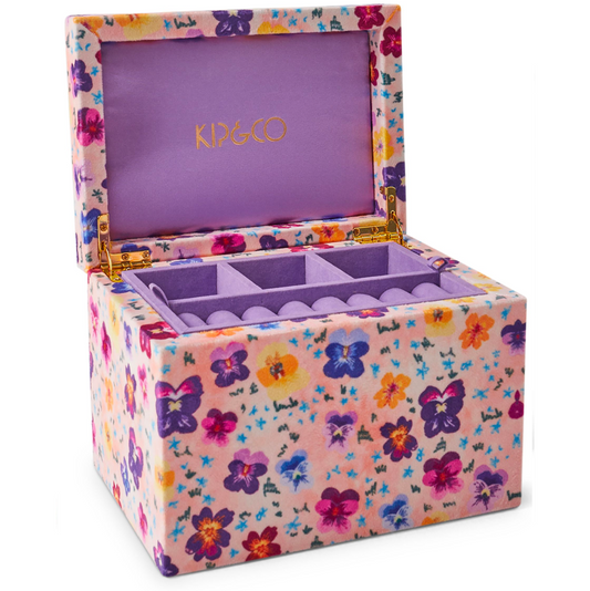 Kip & Co Pansy Velvet Jewellery Box Large