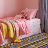Kip & Co Strawberry Polka Dot Organic Cotton Pillowcase