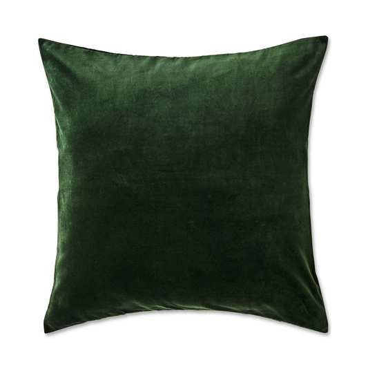Kip & Co Kombu Green Velvet Euro Pillowcase Set