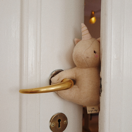 Konges Slojd Knitted Unicorn Door Stopper