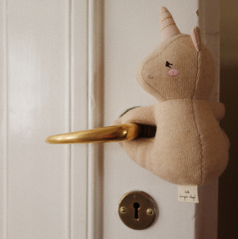 Konges Slojd Knitted Unicorn Door Stopper