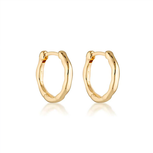 Linda Tahija Relic Hoop Earrings Gold