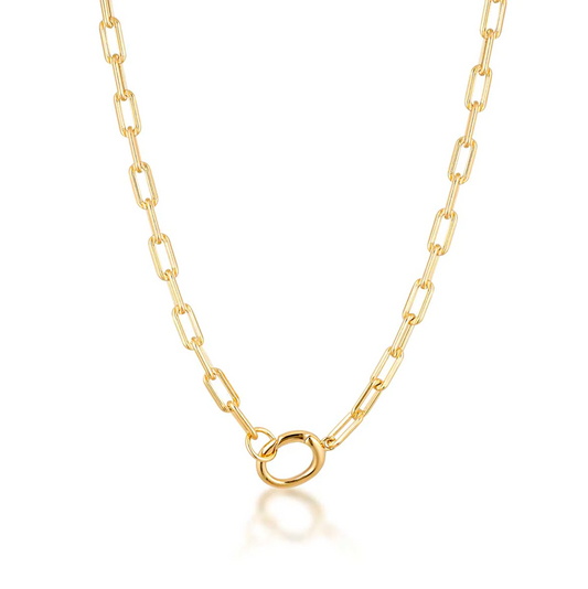 Linda Tahija Paperclip Necklace Gold