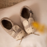 Muskhane Felted Mouse Slippers Grey