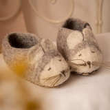 Muskhane Felted Mouse Slippers Grey