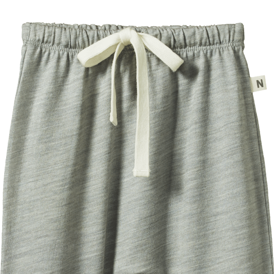 Nature Baby Essential Merino Drawstring Pants - Grey Marl