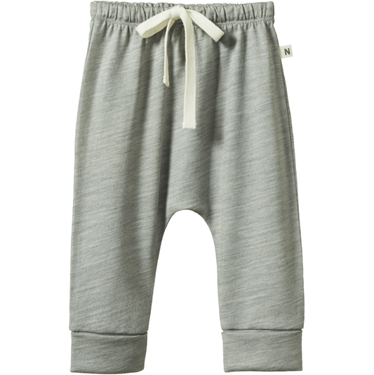 Nature Baby Essential Merino Drawstring Pants - Grey Marl
