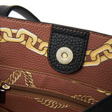 Saben Carter Tote - Black/Tan Chain