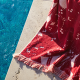 Sage & Clare Lucia Bath Sheet - Crimson