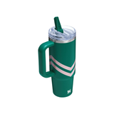 Stanley The Quencher ProTour Flip Straw Tumbler Emerald Chevron 30 OZ