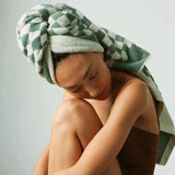 Baina Roman Organic Cotton Pool Towel Sage/Chalk