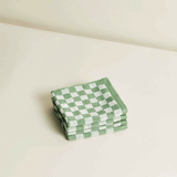 Baina Quill Organic Cotton Face Cloth Sage/Chalk