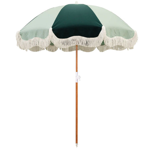 Holiday Beach Umbrella - 70's Panel Green