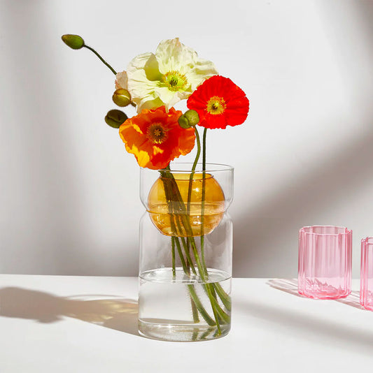 Fazeek Balance Vase - Clear/Amber