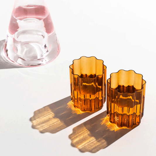 Fazeek Wave Glass 2 Set Amber