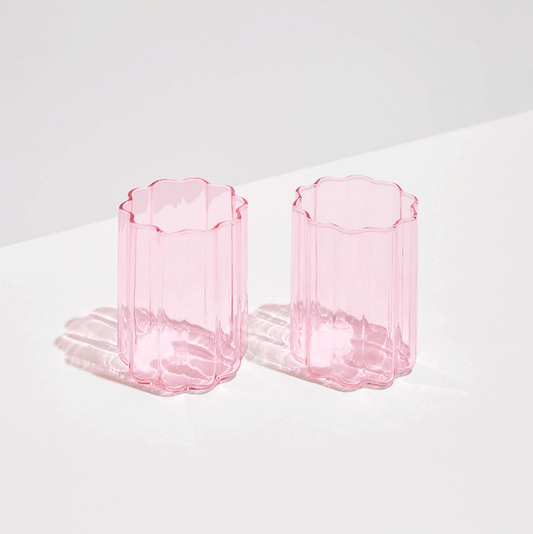 Fazeek Wave Glass 2 Set Pink