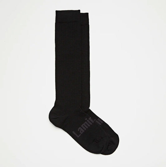 Lamington Adult Merino Wool Knee High Sock - Black