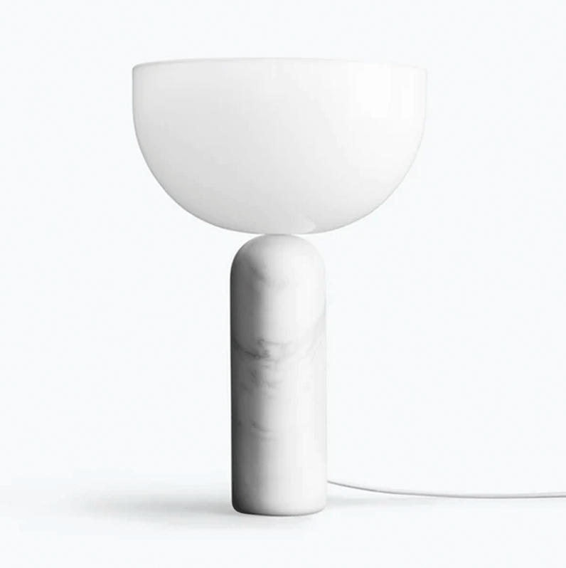 New Works Kizu Table Lamp Large White Marble