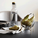 Audo Echasse Bowl Small Green Smoke / Brass