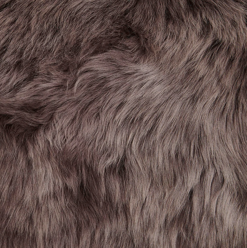 Long Wool Sheepskin Walnut