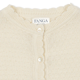 Fanga Fontana Venti Pointelle Cardigan - Antique White