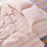 Kip & Co Candy Stripe Linen Flat Sheet