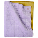 Kip & Co Lilac Palm Velvet Quilted Bedspread Large