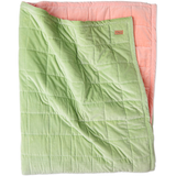 Kip & Co Peach Nile Velvet Quilted Bedspread