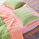 Kip & Co Peach Nile Velvet Quilted Pillowcases 2P Std Set