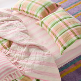 Kip & Co Candy Stripe Linen Flat Sheet