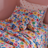 Kip & Co Rainbow Flowers Organic Cotton Quilt Cover