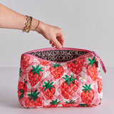 Kip & Co Strawberry Jam Quilted Cotton Toiletry Purse