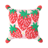 Kip & Co Strawberry Jam Tufted Pom Pom Cushion