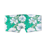 Kip & Co Tumbling Flowers Green Block Out Silk Eye Mask