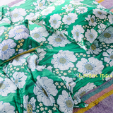 Kip & Co Tumbling Flowers Green Organic Cotton Pillowcases 2P Std Set