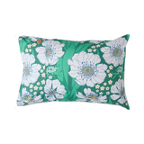 Kip & Co Tumbling Flowers Green Organic Cotton Pillowcases 2P Std Set