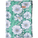 Kip & Co Tumbling Flowers Green Linen Tablecloth Standard Rectangular