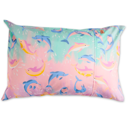 Kip & Co Dolphin Magic Organic Cotton Pillowcase 1P Single