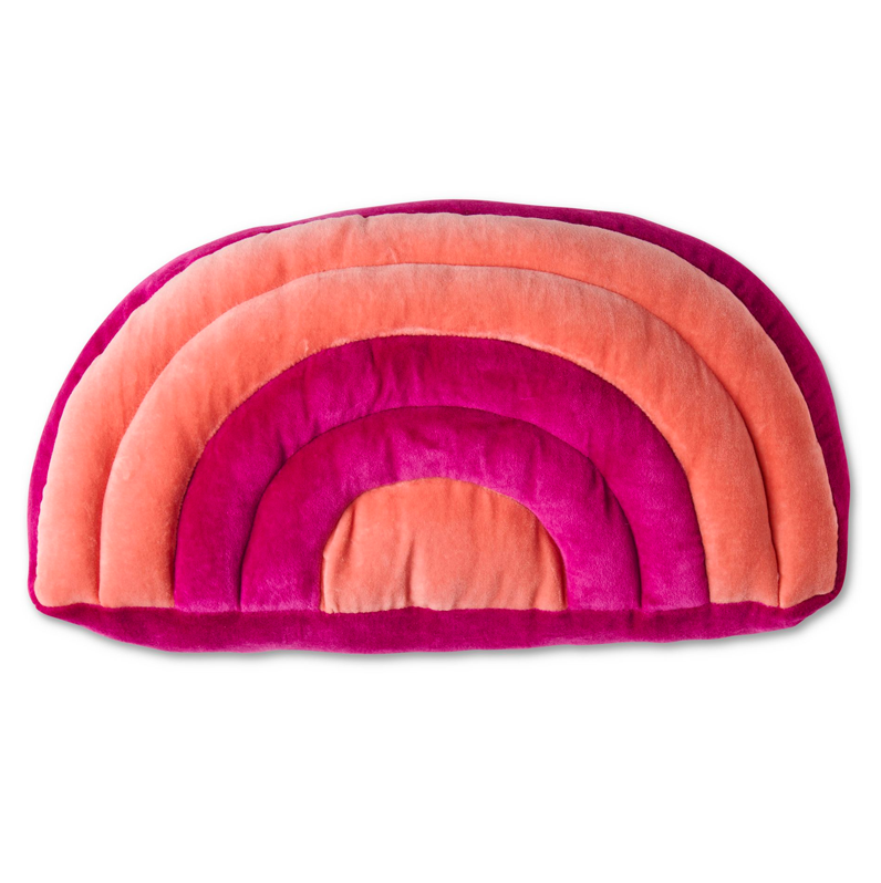 Kip & Co Love Me Velvet Rainbow Cushion