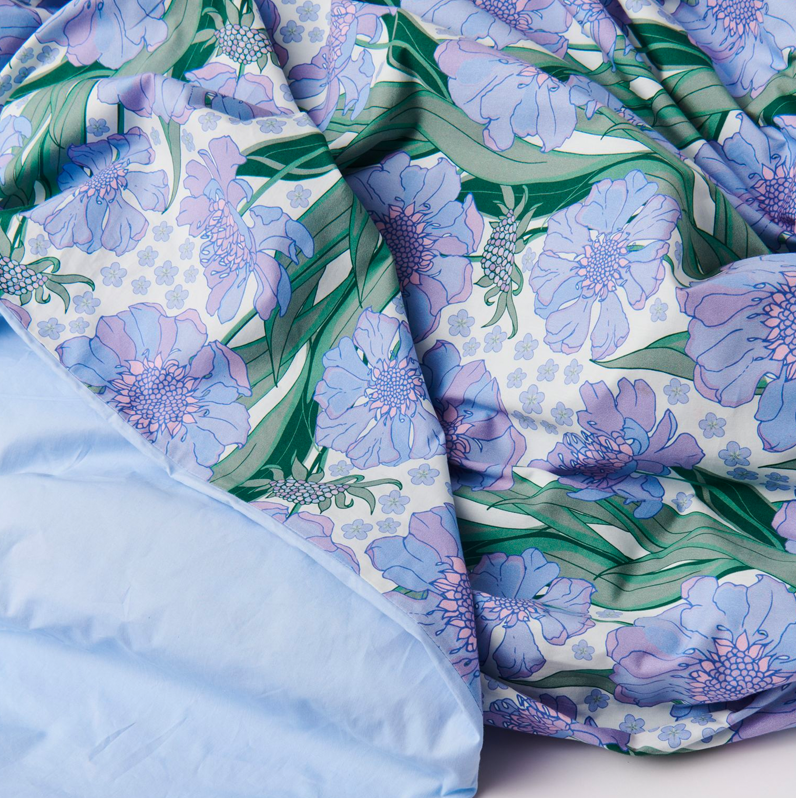 Kip & Co Tumbling Flowers Organic Cotton Quilt Cover
